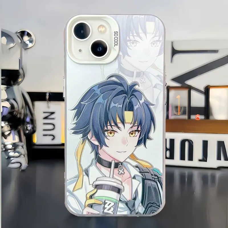 Silver Laser Hard Electroplated Phone Case Cover