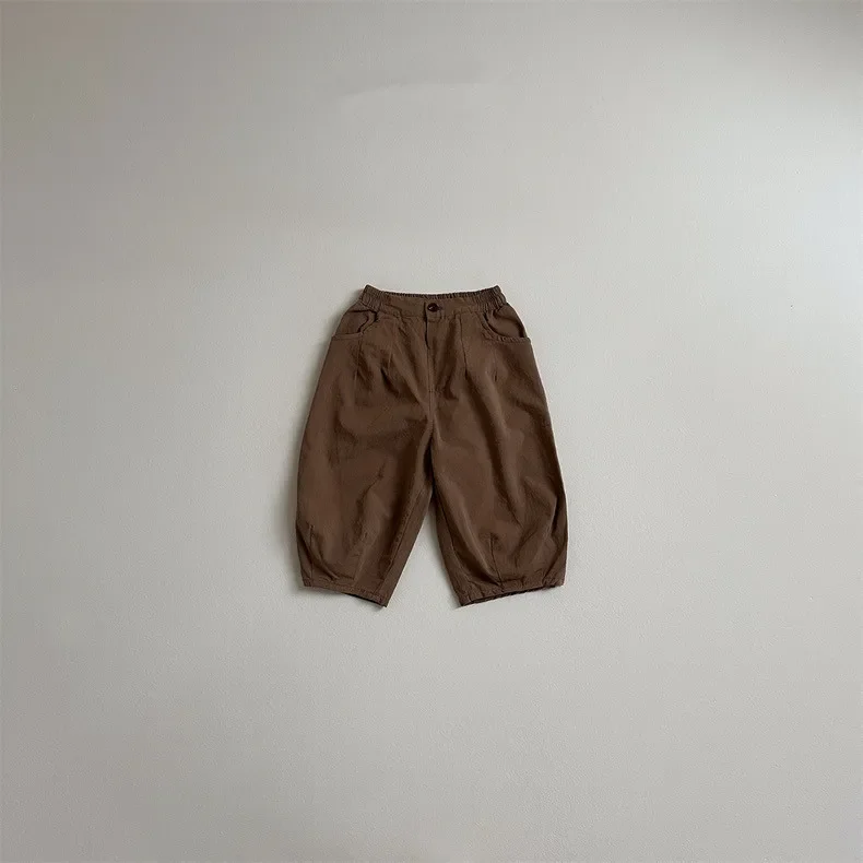 Autumn New Baby Solid Casual Pants Infant Boy Loose Trousers Toddler Girl Cotton Harem Pants Fashion Kids Clothes
