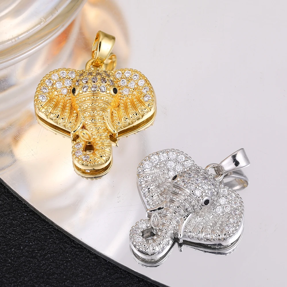 18K ゴールド トカゲ チャーム 18K Gold Filled Leopard Head Necklace, Animal Necklace