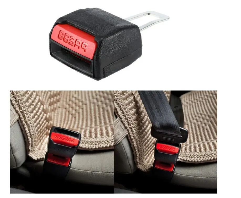 Seat belt extender 1Pc/2Pcs Car Seat Belt Clip Extender Safety Seatbelt Lock Buckle Plug Thick Insert Socket Extender Safety Buckle Car Accessories