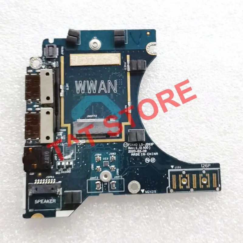 

Original For Dell Latitude 7410 E7410 Power Button USB Port Audio WLAN IO Board HUB02 LS-J263P Well Free Shipping