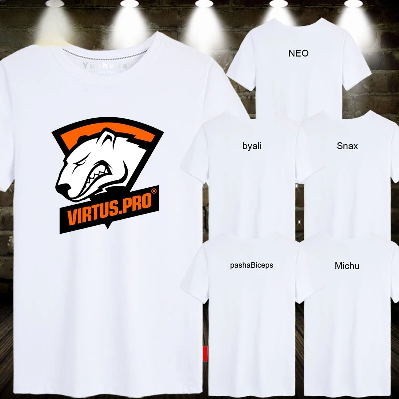 

VIRTUS.PRO Team Uniforms Short-sleeved T-shirt Men's CSGO Game Game Uniforms Cotton Half Sleeve VP Clothes