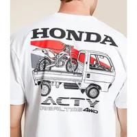 Honda T-shirt pour hommes et femmes été à la mode marque T-shirt Honda 1989 Acty à manches courtes printemps et automne moto cyclisme haut 1