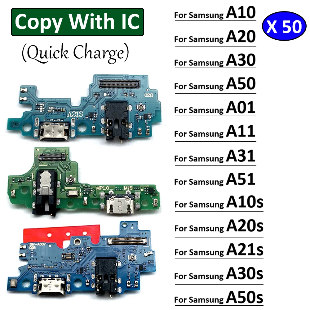 

50Pcs USB Charger Charging Dock Port Connector Flex Cable For Samsung A10 A20 A30 A50 A01 A11 A21s A31 A51 A10s A20s A30s A50s