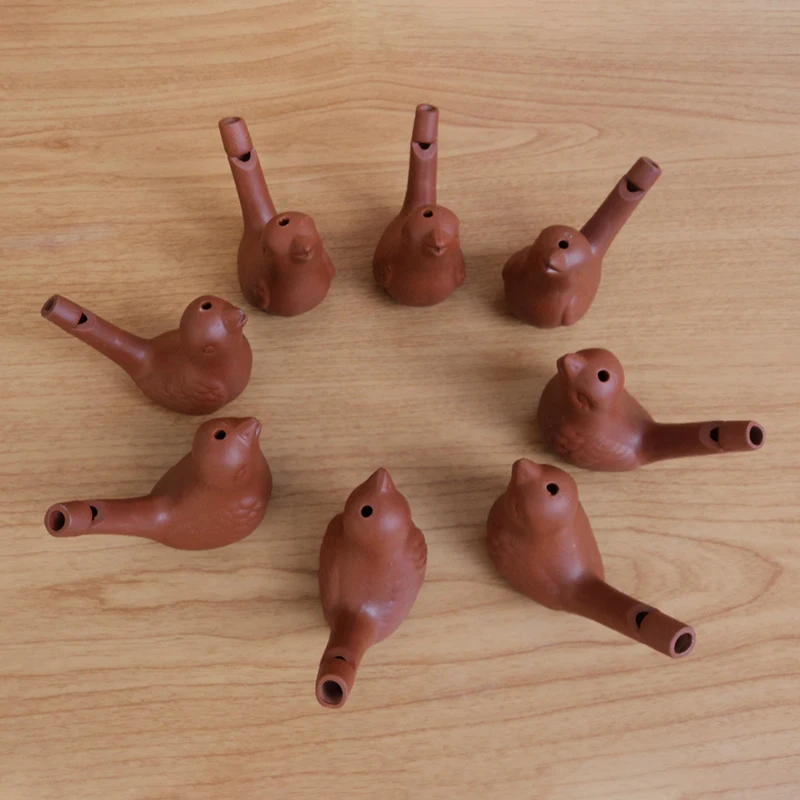 Creative Water Bird Whistle Drawing Warbler Song Ceramic Chirps musical toy for Kid Early Learning Musical Instrument Bathtime Musical Toy