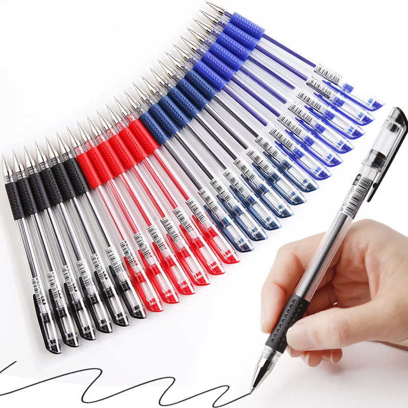 6PCS Deli 6600es neutral pen office 0.5mm bullet head water pen