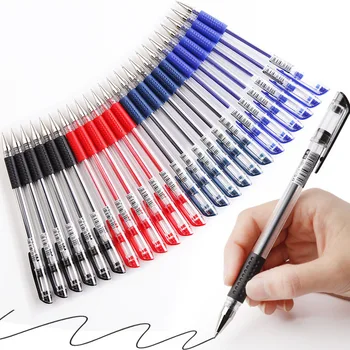 6PCS Deli 6600es neutral pen office 0.5mm bullet head water pen signature pen carbon pen sample Office 1