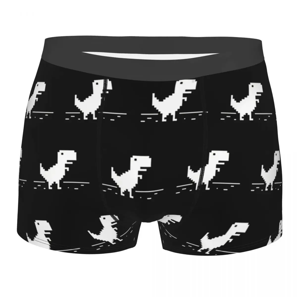 8 Bit Offline T Rex Dino Men Boxer Briefs Dinosaurs Breathable Creative