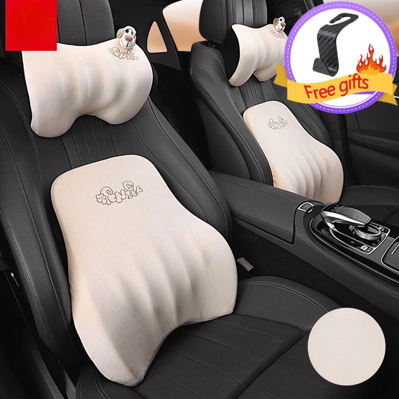 Car Driver Pillow Memory Foam Car Lumbar Support Cushion Car Seat Neck  Cartoon Pillow Seat Supports Car Back Pillow Car Headrest - AliExpress