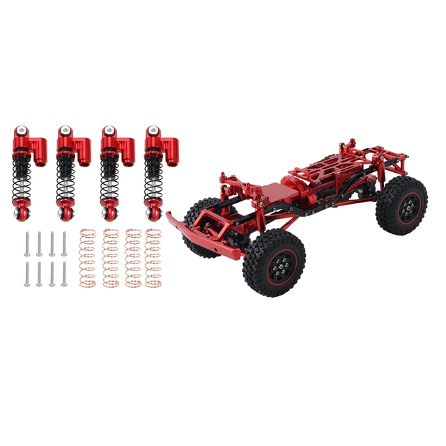 Adjustable Shock Absorbers Damper Set With Assembled Frame Body Chassis For Axial SCX24 AXI00001 C10 1/24 RC Car