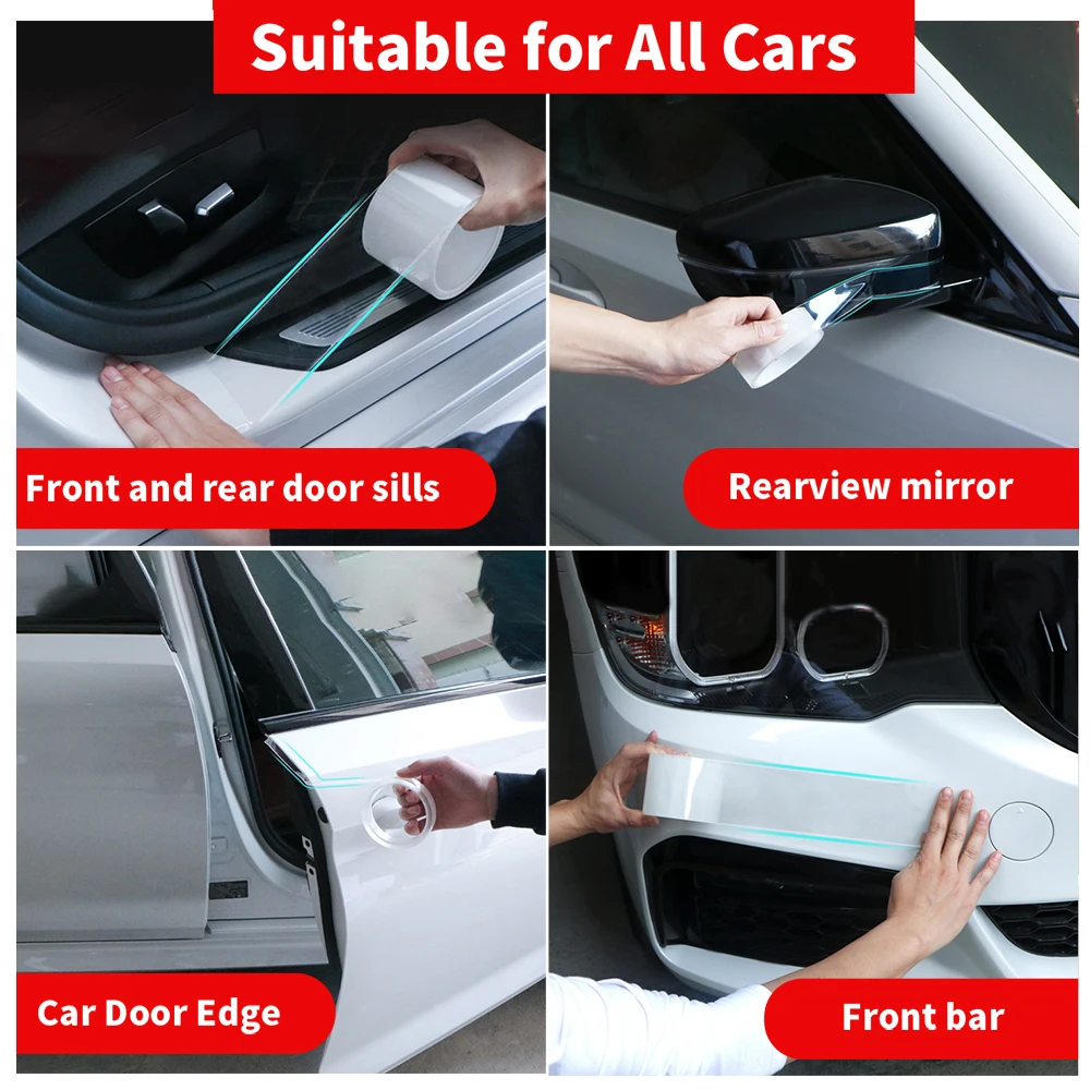 Podofo 5m Car Anti Scratch Protection Car Door Waterproof Protector Film Sticker Decal