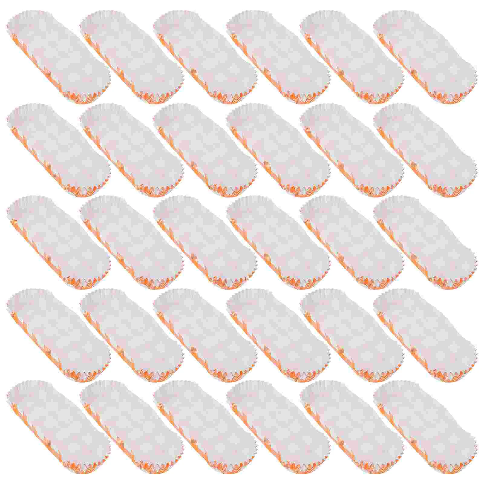 100 Pcs Paper Food Tray Hot Dog Holders Frying Snack Container Fried Bracket Boats Boxes Wrappers