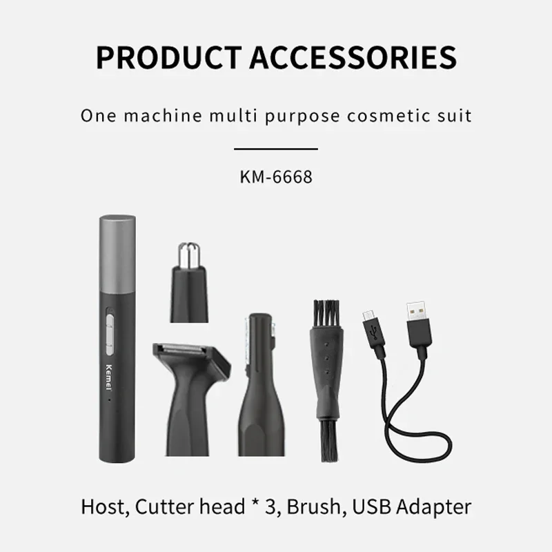 Hair Trimmer Rechargeable All in One Hair Trimmer Pen for Men Grooming Electric Beard Trimmer Facial Body Eyebrow Nose Ear Neck