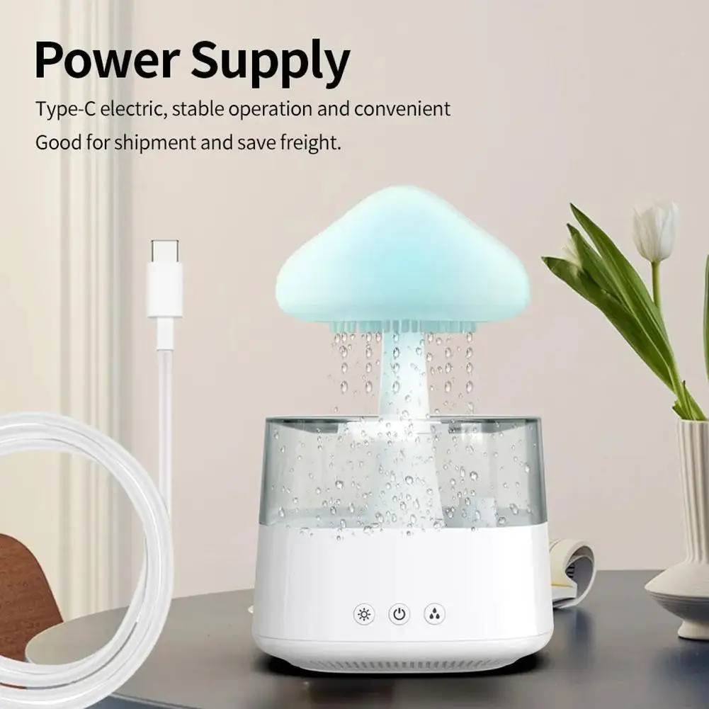 Creative Water Drop Humidifier Aromatherapy Cloud shaped Seven color