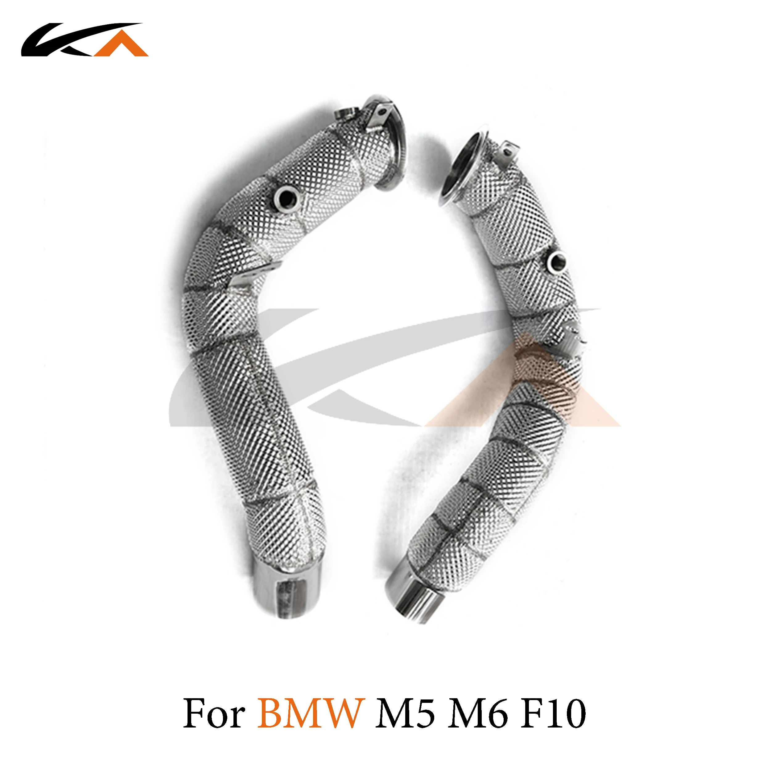 KA 튜닝 다운파이프 배기 스테인리스 스틸 헤더, BMW M5 M6 F10 F06 성능 자동차 부품, 열 차폐 촉매