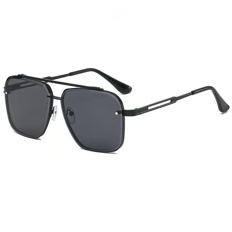 Vintage Square Sunglasses: Classic Double Bridge Gradient Shades
