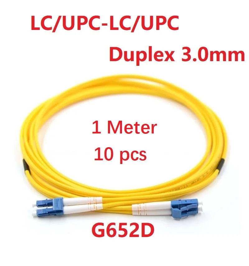 

Fiber Optical Cables 10pcs 1M LC/UPC-LC/UPC Duplex 3.0mm MultiMode Patch Cable Fiber Optic Patch Cord FTTH LSZH Jacket Jumper