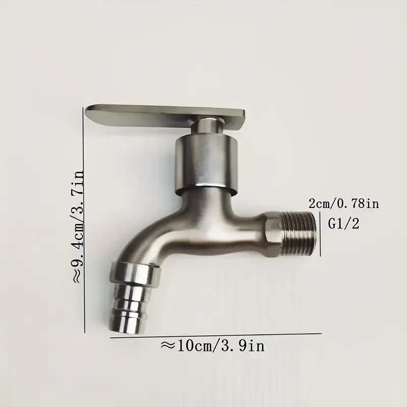 [Dual Outlet Faucet]  Stainless Steel Dual Outlet Faucet | Quick Open Ceramic Valve Bathroom Installation Hardware