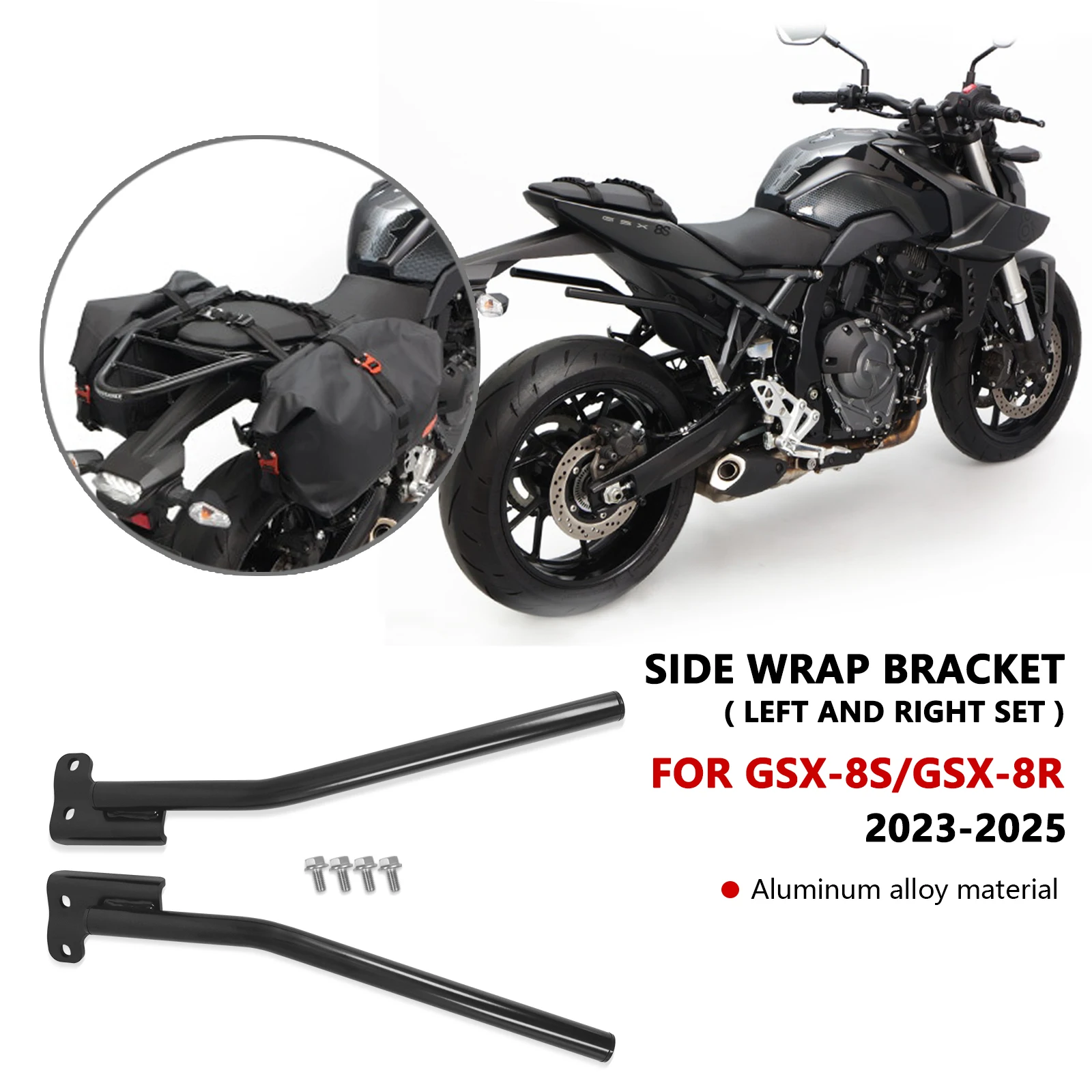 Motorcycle Saddle Bag Rail Bracket Saddlebag Luggage Rack Rear Case ...