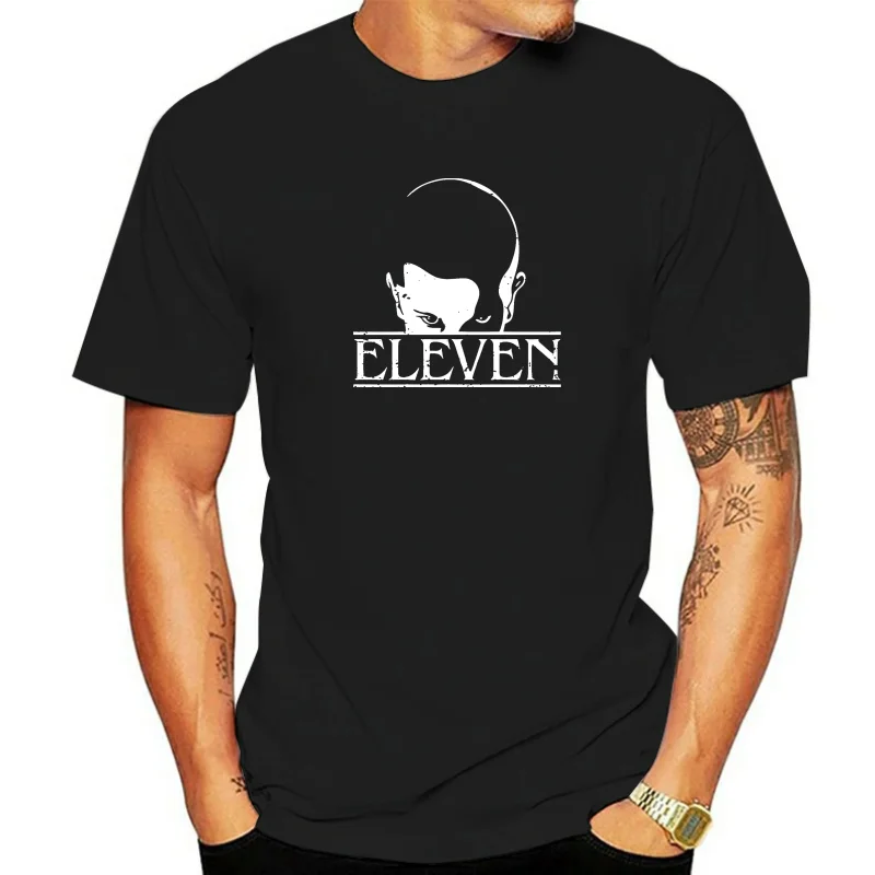 thumbnail image 1 of Camiseta negra de estilo extraño para hombre, talla S-6XL, con temática de cultura pop, Things Eleven Cosplay, 1 of 4