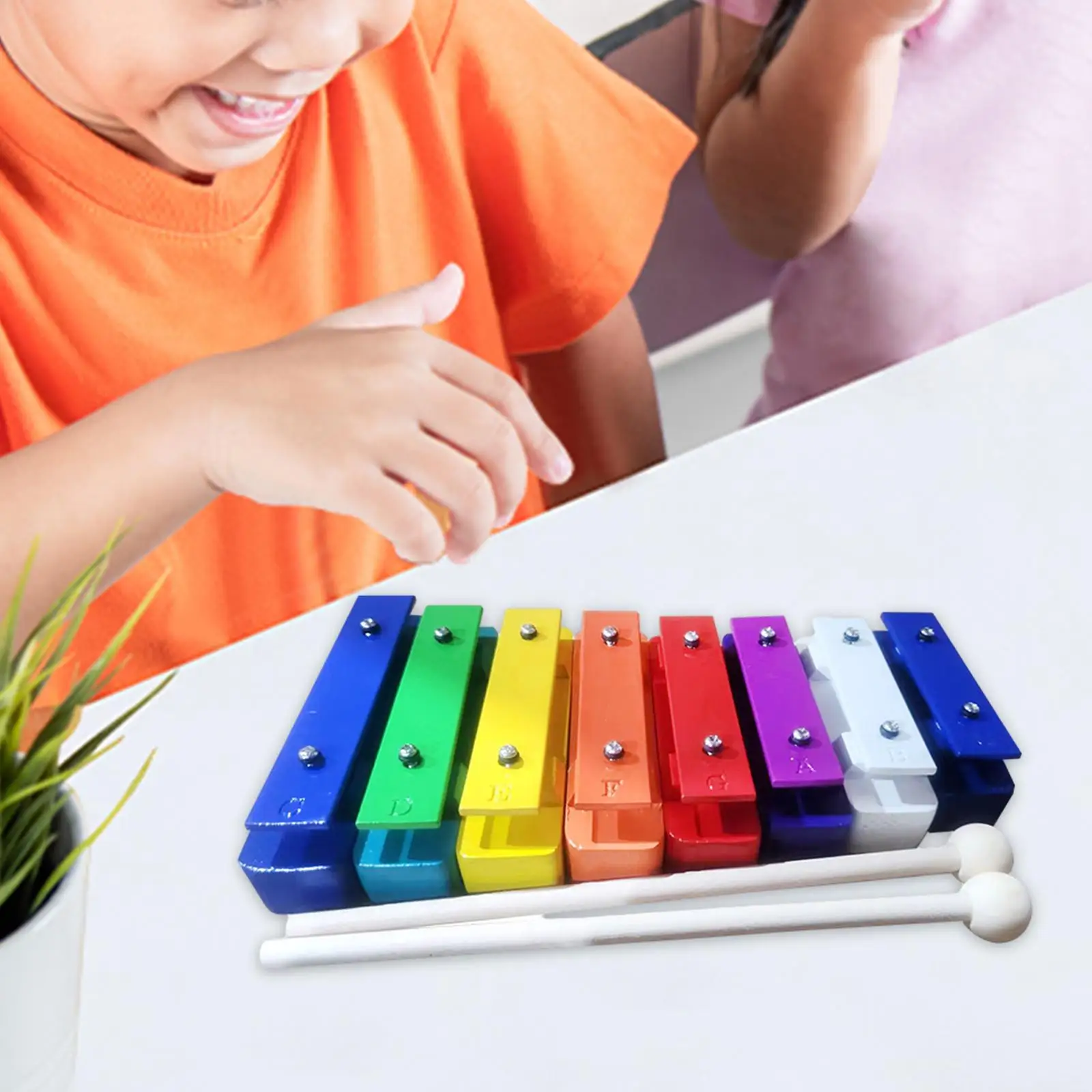 

Musical Xylophone 8 Note Glockenspiel for Kindergarten Preschool Boys Girls
