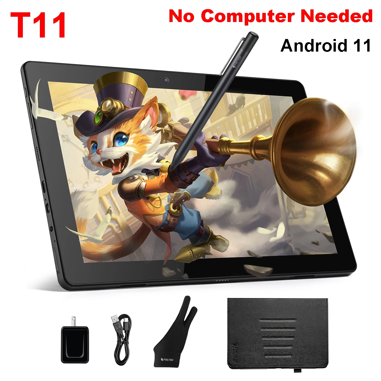 Standalone Drawing Tablet Pad with Screen No Computer Needed Android 11 10 Inch IPS HD Monitor
