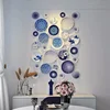 Chinese Blue and White Porcelain Ceramic Wall Decoration, Dining Room, Sofa Background, Wall Storage, Fashion Decoration 3