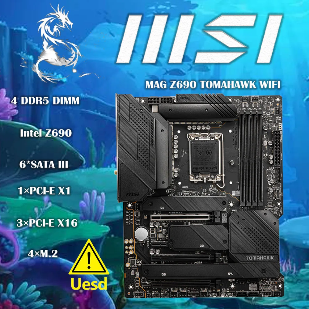 Usato Msi Lga 1700 Scheda Madre Mag Z690 Tomahawk Wifi Z690 Chipset Per 12Th Gen Cpu 4 Xddr5 128Gb Pcie 5.0 4X M.2 6X Sata Atx
