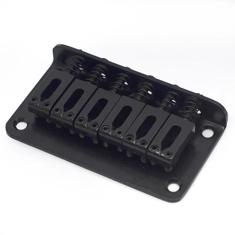 6현 기타 브리지 78x42MM 고정형 일렉트릭 기타 브리지 기타 테일피스 블랙/크롬