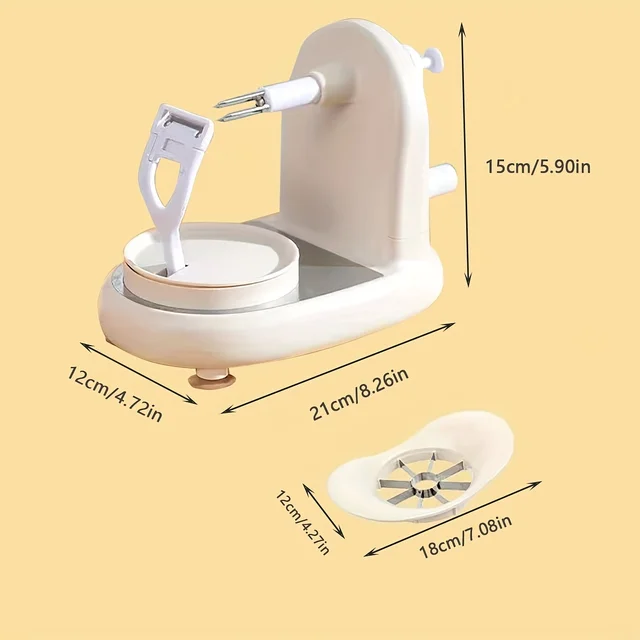 Manual Food Crusher Multifunctional with Stainless Steel Blades Apple Peeler Plastic Hand Crank Fruit Peeler for Kitchen Gadgets 5