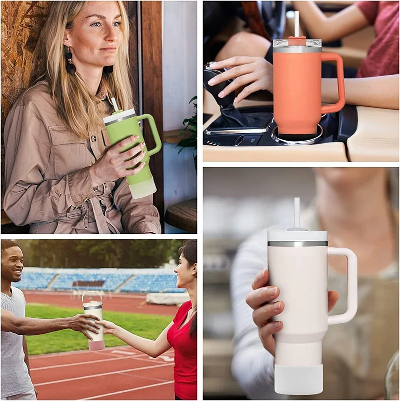 7.5cm Silicone Boot for Stanley 40 oz Quencher Adventure Tumbler Handle  Bottom Sleeve for Ice Flow Flip 30oz 20oz Water Bottle - AliExpress