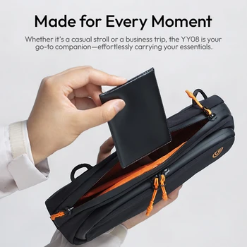 Ulanzi YY08 TechLite Sling Bag 2L Smart Storage Shoulder for Action Camera Livestream Vlog Shot for Outdoor Casual Days Out Trip