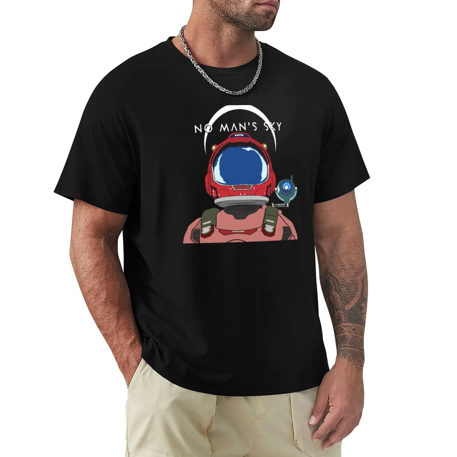 No Man'S Sky T-Shirt Anime Animal Prinfor Boys Hippie Clothes Magliette Nere Per Uomo