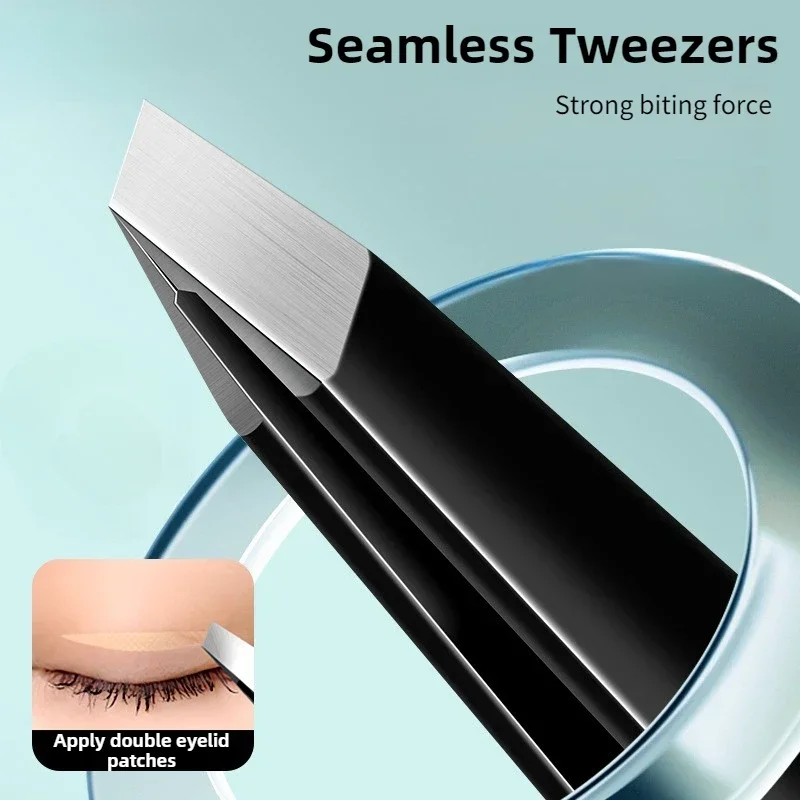 Eyebrow Tweezers Kit Stainless Steel Accurate Grip Thick Design Non Slip Handle Beauty Essentials