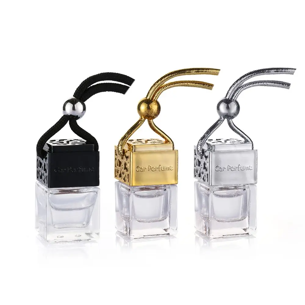 Glass Bottles Aromatherapy Diffuser Bottle Mini Perfume Bottles 1/3PCS Hanging Empty Car Perfume Bottle Essential Oils Diffuser Fragrance Glass Bottles Air Fresher Auto Ornament Home Decor