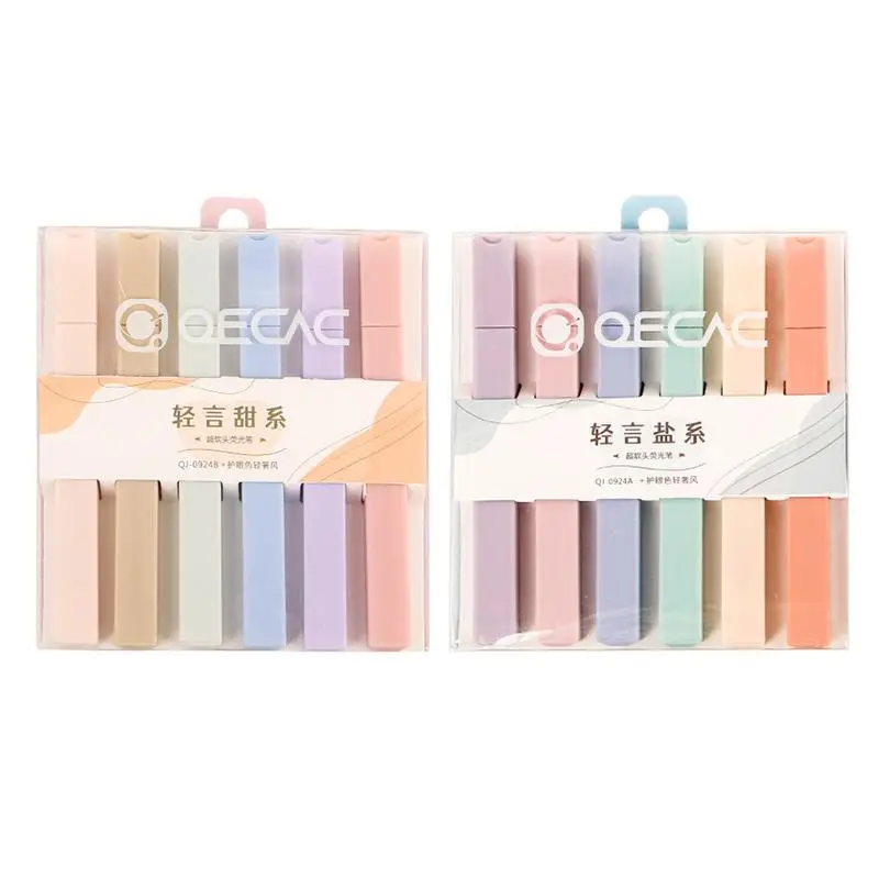 Aesthetic Highlighter Assorted Colors Highlighters 6pcs Pastel Assorted