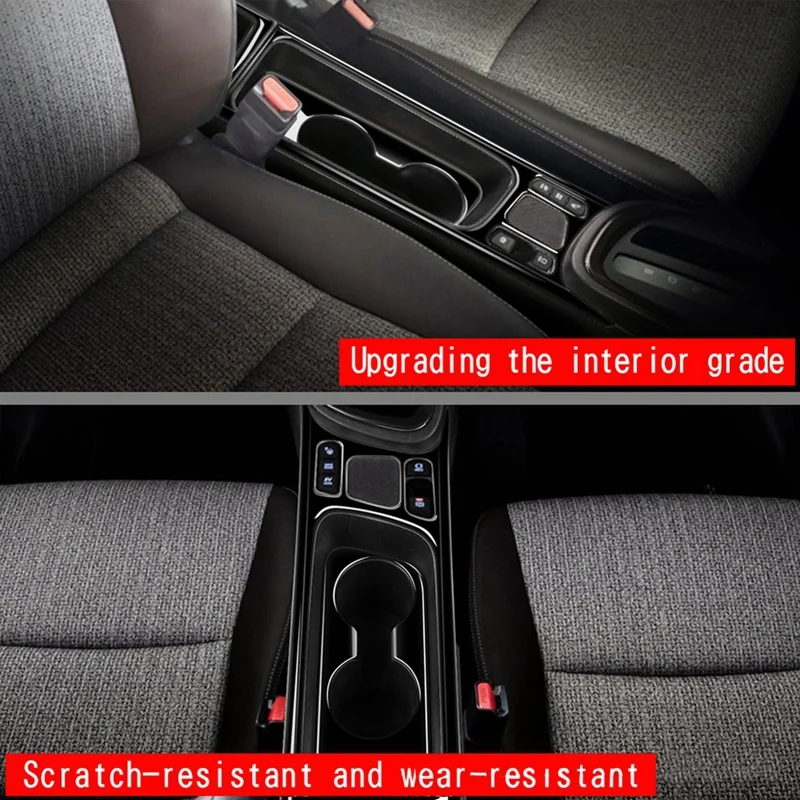 2Pcs Center Console Panel Water Cup Holder Cover Trim Sticker Per Toyota Yaris Cross 2021 2022 2023 Rhd