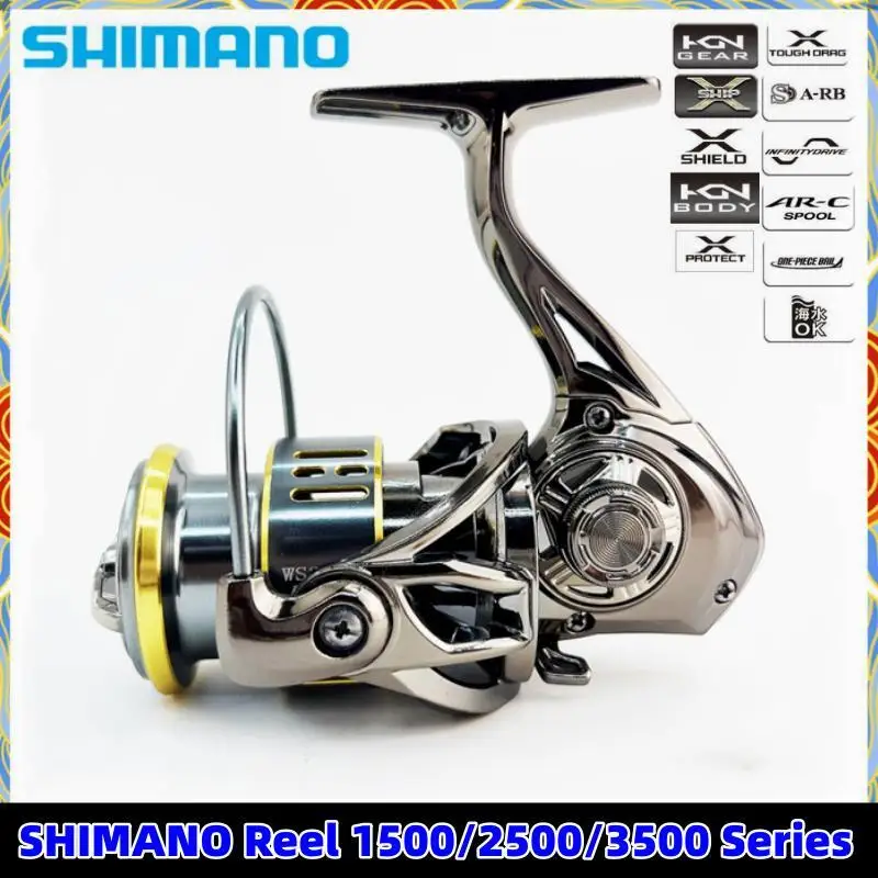 

New SHIMANO Fishing Reel New Design Upgrade Lightweight Spinning Wheel Rotary Arm Metal Wire Cup 1500/2500/3500 Series