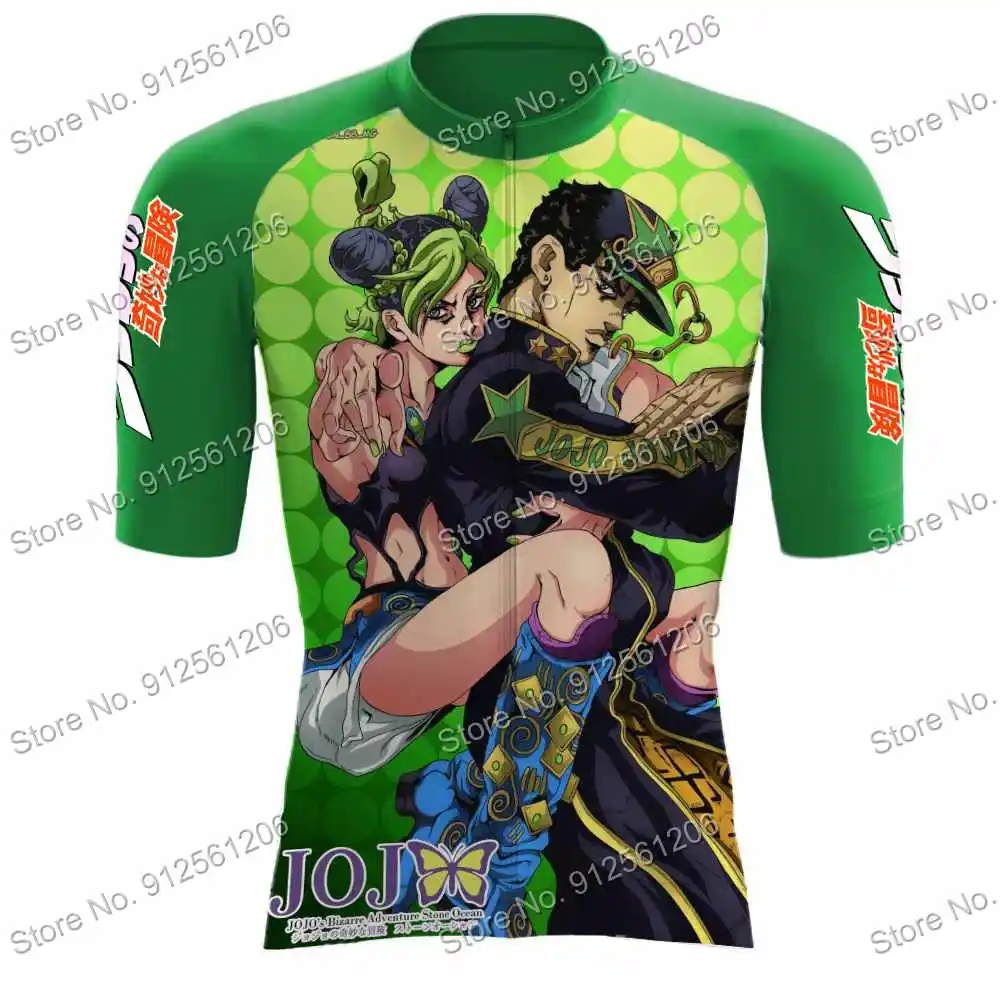 Japanese Anime Jojo's Bizarre Adventure Cycling Jersey Summer Clothing Set Road Bike Shirts Suit Bicycle Bib Shorts Maillot
