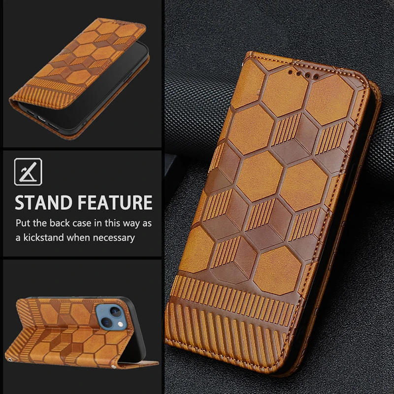 Custodia a portafoglio in pelle modello calcio per Xiaomi Poco M4 m4pro X4 Pro 5G Redmi 10A 10C Redmi Note 11 4G 11S 11Pro 11T Fli_voghion.com