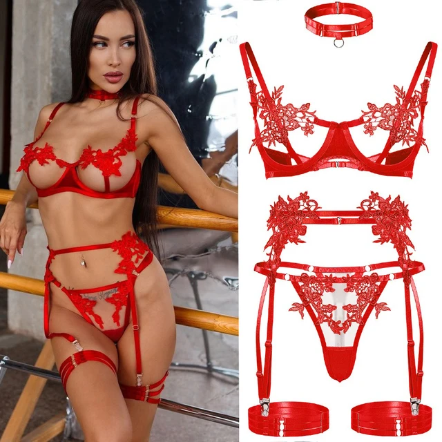 Hot Sexy Weibliche Dessous Bondage BDSM Hohle Brust Offene Anal Exotische Unterwäsche Erotische Sissy Spitze Transparent Intim Unzensiert 1