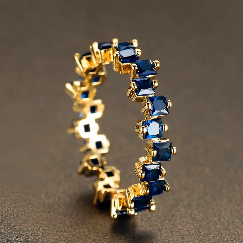 Elegant Light Purple Zircon Stone Ring in Gold Tone