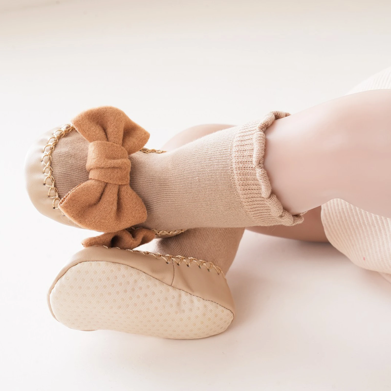 Pudcoco Infant Baby Girls Socks Shoes Cute Bow Socks Non-slip Soft Lightweight Floor cotton socks,kids socks,baby socks,girls socks,toddler shoes