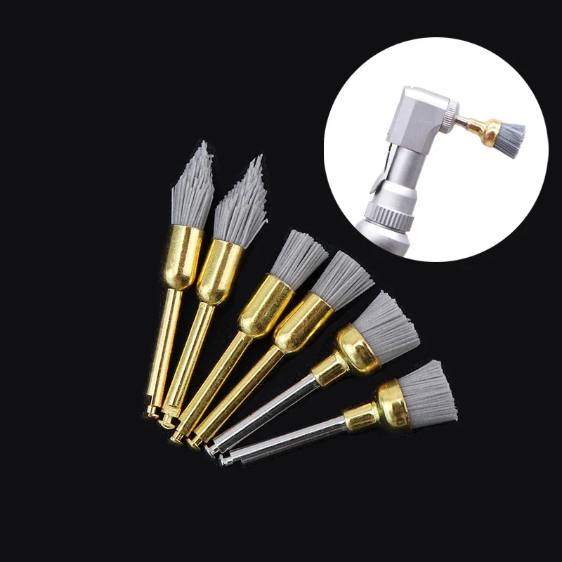 

6pcs/pack Dental Polishing Brush Aluminium Oxide Polishing Prophy Brushes Dentistry Material for Contra Angle Handpiece