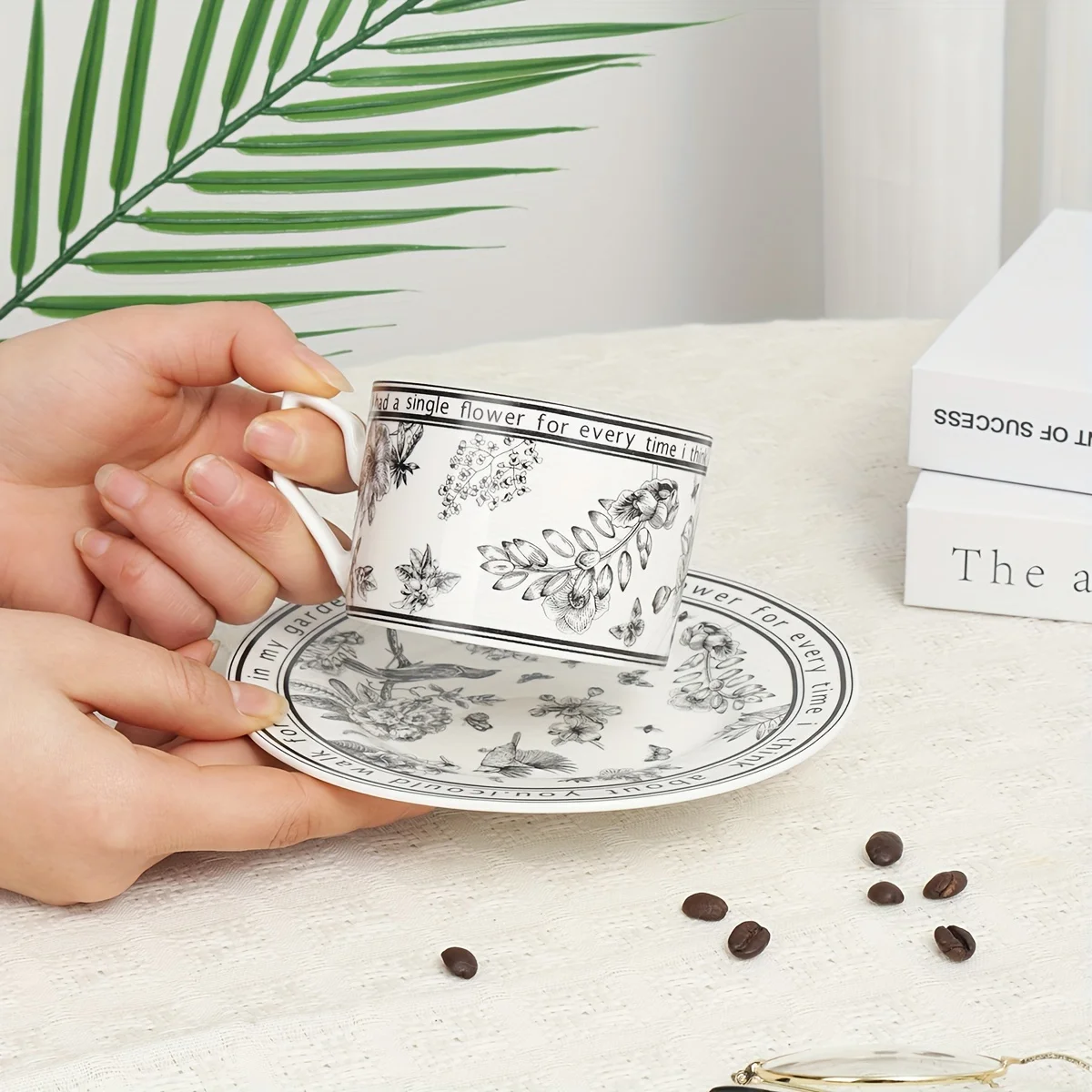 1 set tazze da tè e piattini, tazze da Cappuccino, tazze da caffè, Set di  tazze da tè bianche, tazze da caffè britanniche, Set da tè in porcellana, tazze  da Latte - AliExpress, image size:1200x1200