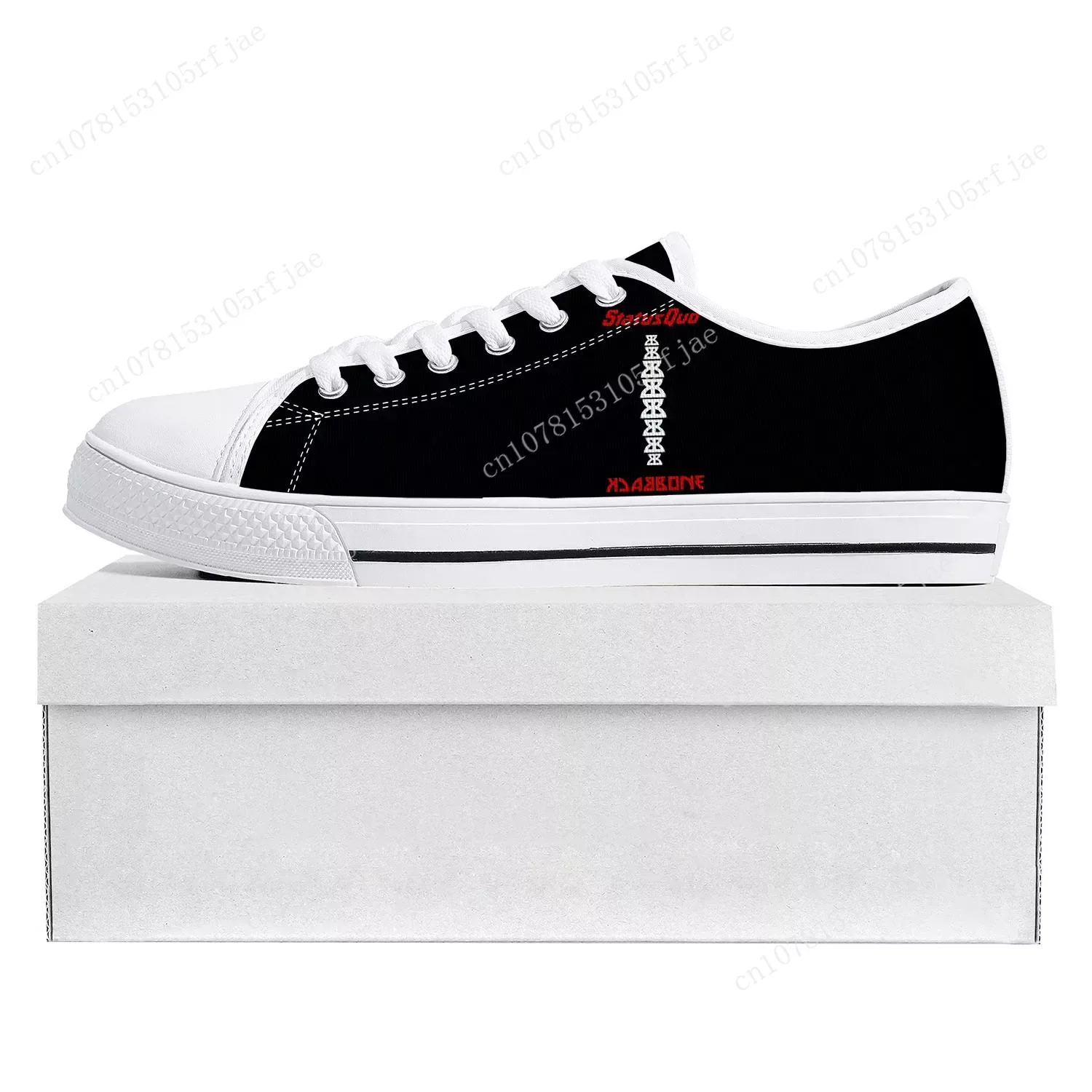 Status Quo Rock Band Fashion Low Top High Quality Sneakers Mens Womens Teenager Canvas Sneaker Casual Couple Shoes Custom Shoe