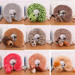 Cute Cartoon Animal Shape U-shaped Pillow Cervical Pillow Adult Baby Travel Neck Pillow Nap Office Car Sleeping Pad
