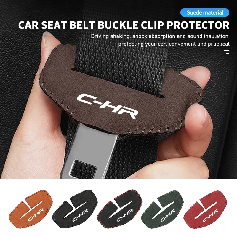 Per Toyota Suede Car Seat Belt Buckle Protector Clip Antigraffio Cover Gr Sport Gazoo Racing Yaris 86 Corolla Hilux Supra