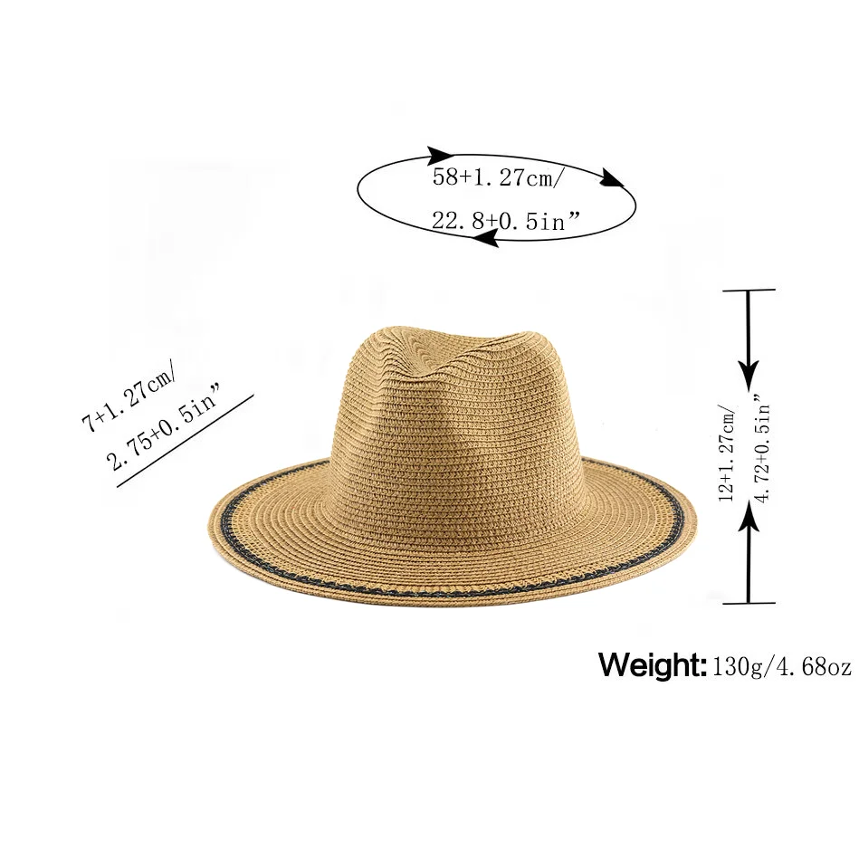 디자이너 천연 파나마 소프트 모양 빨대 모자, 여성 및 남성, 넓은 챙 해변 선캡, UV 차단 페도라 생일 선물, 여름 신제품