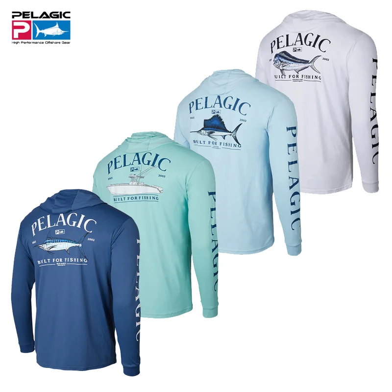 

Спортивная одежда PELAGIC для активного отдыха, рубашка для рыбалки, мужская одежда с длинным рукавом, 4XL, летние быстросохнущие топы для выступлений